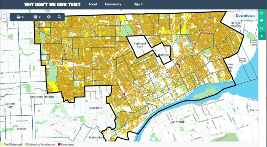The LoveLand map of foreclosures in Detroit (circa 2014)